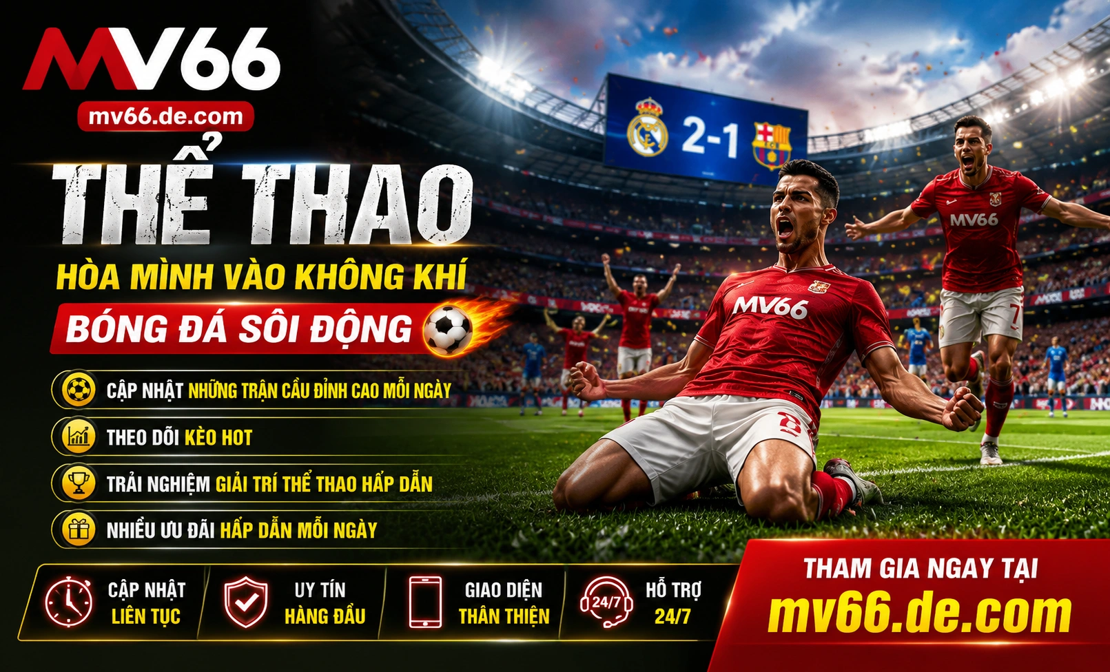 Khu thể thao MV66 với lịch trận và kèo live